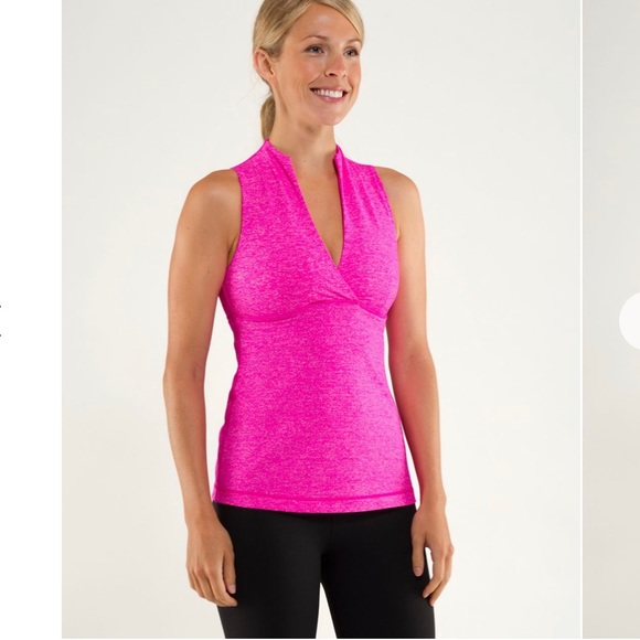 Lululemon Whisper Tank Heathered Paris Pink - Picture 1 of 8